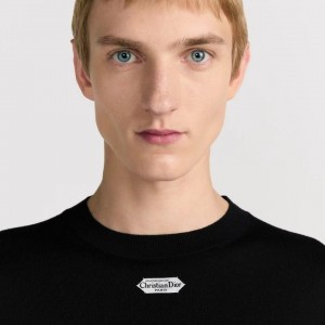 디올 파리 라벨 크루넥 니트