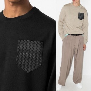 *보테가 레더포켓 라운드니트*