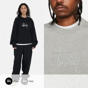 스투시 자수 로고 맨투맨