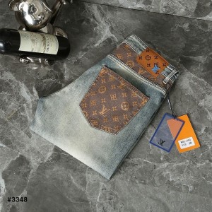 ? [LOUIS VUITTON] 루이비통 포켓 모노그램 라인 데님 팬츠 ?