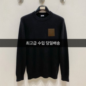 25로에 레더 패치 울캐시미어 니트