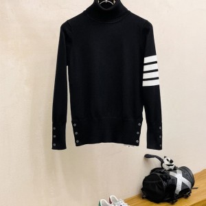 사선3버튼 울 터틀넥