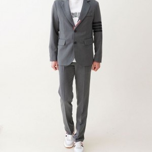 TB 사선 플레인 우븐 클래식 수트 정장 세트