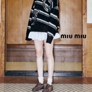 MI 리본 라운드 니트 (P)