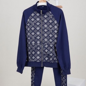 ? [LOUIS VUITTON] 루이비통 남성 테크니컬 모노그램 코튼 지퍼 트랙 탑 & 트랙 조거 팬츠 셋 ?
