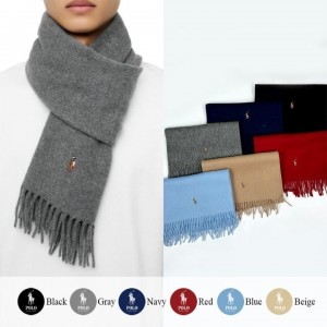 폴로 멀티컬러 포니 자수 머플러