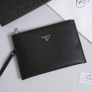 ? [PRADA] 프라다 사피아노 삼각 로고 스트랩 클러치 백 ?