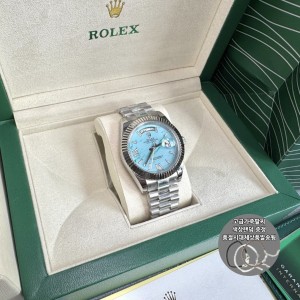 로 데이데이트 36mm 더콰이즈 플래티넘