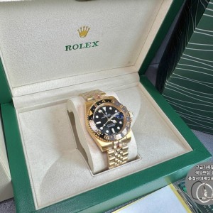 로 GMT 마스터2 옐로우골드 블랙다이얼 40mm