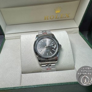 로 데이저스트 실버 41mm 그레이다이얼