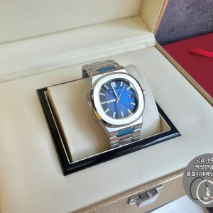 파텍** 노틸러스 은장 블루다이얼 40mm