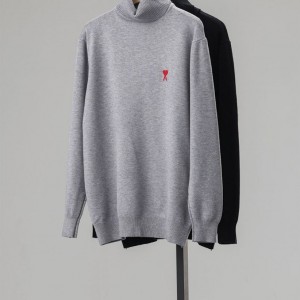 ? [AMI] 아미 수입고급 하트 로고 메리노 울 터틀넥 니트 ?