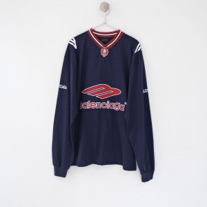 ? 발**** 26 3B 풋볼 V넥 롱슬리브 - 수입