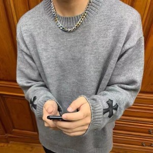 ? 크* 크로스 패치 인서트 니트 - 수입