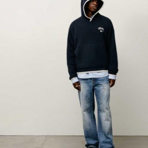 ? 스** x 웨일즈 보너 캐시미어 와플 후드 스웨터 - 수입