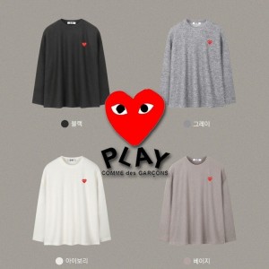 < 꼼(데)가르송 기모 라운드 긴팔티 0125 >