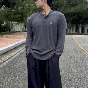 < 메(종)키츠네 주황여우 헨리넥 긴팔티 0123 >