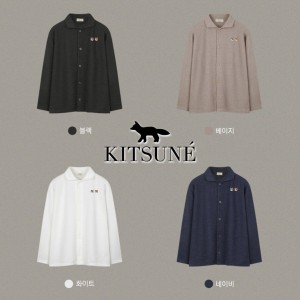 < 메(종)키츠네 더블폭스 헤드 카라 가디건 0130 >