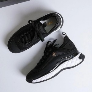 ? [CHANEL] 샤넬 믹스드 파이버 스니커즈 블랙?